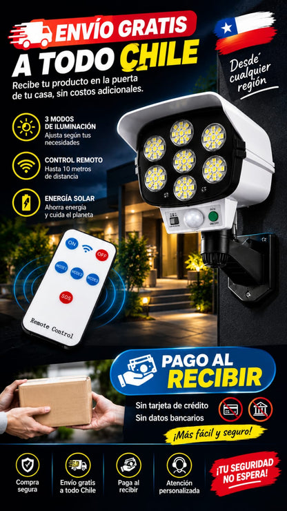 Foco autónomo solar tipo cámara