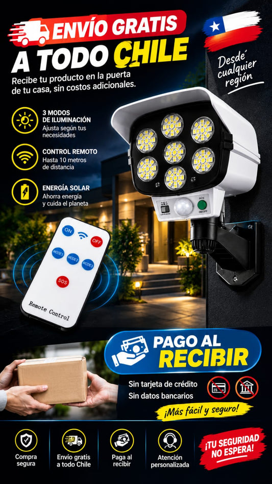 Foco autónomo solar tipo cámara
